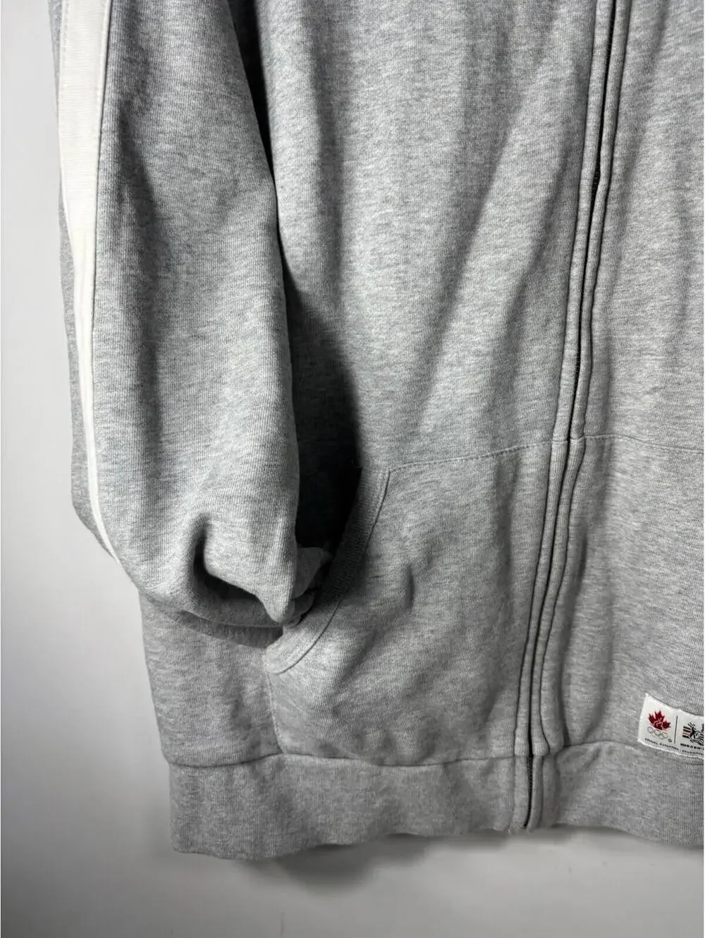 Hudson's Bay CO HBC Gray Sweatshirt Zip-up Men’s Medium - Picture 7 of 15